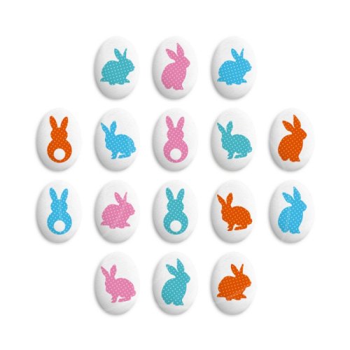 Сахарные фигурки медальоны "Пасхальный кролик" 10 шт tp77954