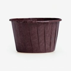 Капсула бумажная с подворотом Коричневая (без ламинации) D50 H40 100 шт 40906