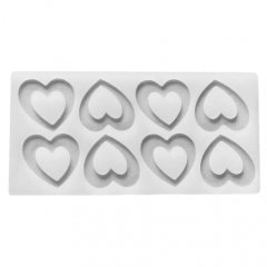 Молд силиконовый "Сердца" 5 см 8 шт СФ-5, 5553885