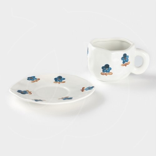 Набор чашка и блюдце керамика "Цветы" 10662996			