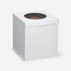 Коробка для торта с окном белая 32х32х35 см ForG COMFORT I W W 320*320*350 S