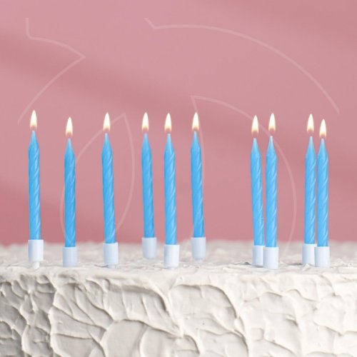 Свечи декоративные Синий Неон 7 см 10 шт 3119578