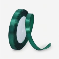 Лента для декора и упаковки Атласная Изумрудная 6 мм 