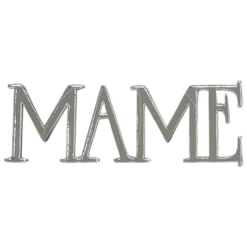Набор топперов декоративных акриловых "Маме" Серебро 7х2 см 3 шт ТСК204
