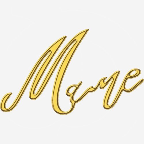 Топпер декоративный акриловый "Маме" Золото 4х3 см ТСК403	